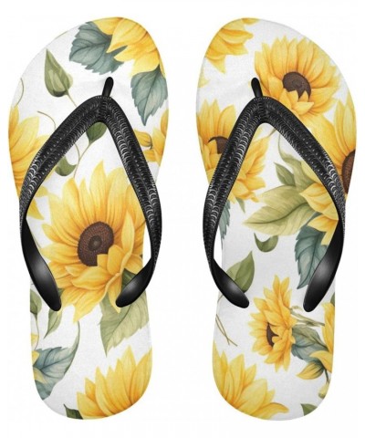 Flip Flop Sandals for Men Teen Women - Sunflowers Flowers Shoes Waterproof Outdoor Summer Slippers 2-3 Women $8.66 Sandals