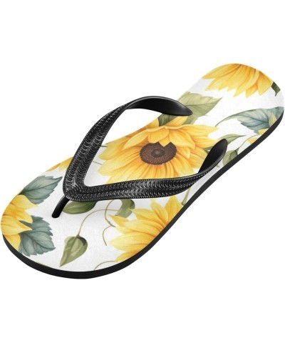 Flip Flop Sandals for Men Teen Women - Sunflowers Flowers Shoes Waterproof Outdoor Summer Slippers 2-3 Women $8.66 Sandals