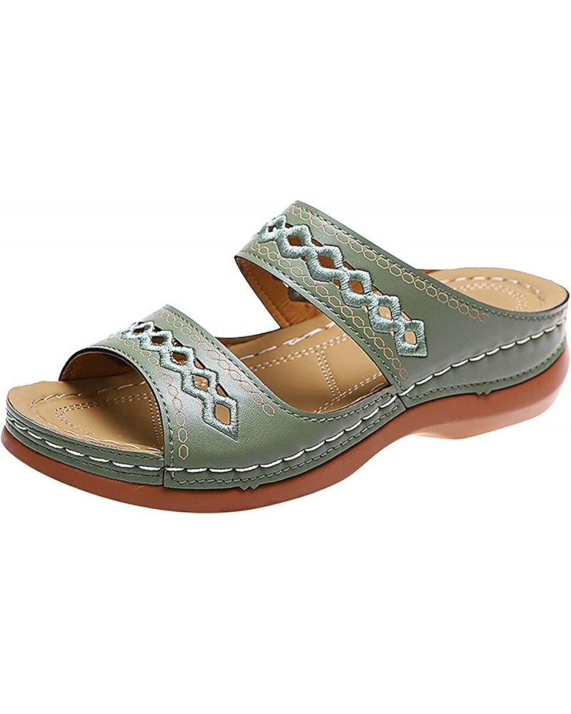 Orthopedic Sandals for Women, Sandals for Women Dressy Open Toe Slip On Sandals Summer Sandals with Arch Support Green $11.49...