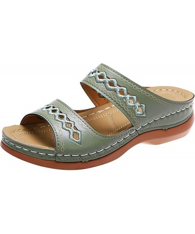 Orthopedic Sandals for Women, Sandals for Women Dressy Open Toe Slip On Sandals Summer Sandals with Arch Support Green $11.49...