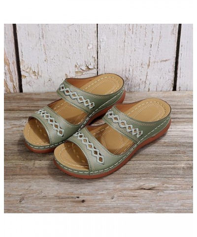 Orthopedic Sandals for Women, Sandals for Women Dressy Open Toe Slip On Sandals Summer Sandals with Arch Support Green $11.49...