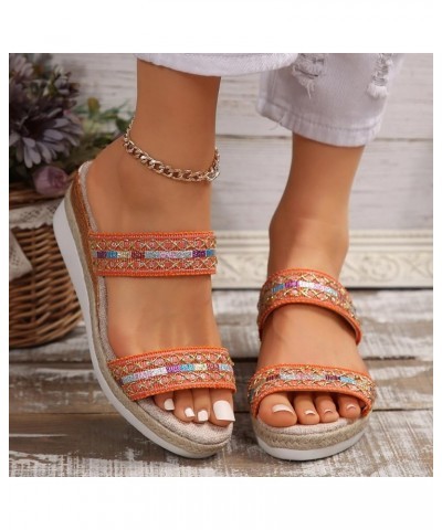 Platform Sandals for Women,Platform Sandals for Women，Women's Comfortable Espadrille Wedge Sandals, Open Toe Summer Sandals A...