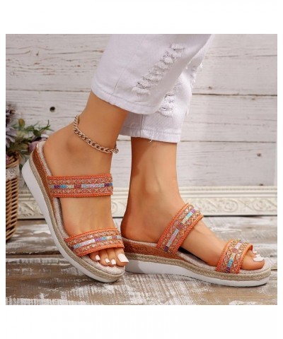 Platform Sandals for Women,Platform Sandals for Women，Women's Comfortable Espadrille Wedge Sandals, Open Toe Summer Sandals A...