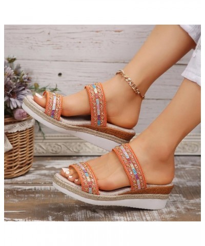 Platform Sandals for Women,Platform Sandals for Women，Women's Comfortable Espadrille Wedge Sandals, Open Toe Summer Sandals A...