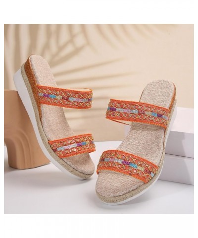 Platform Sandals for Women,Platform Sandals for Women，Women's Comfortable Espadrille Wedge Sandals, Open Toe Summer Sandals A...