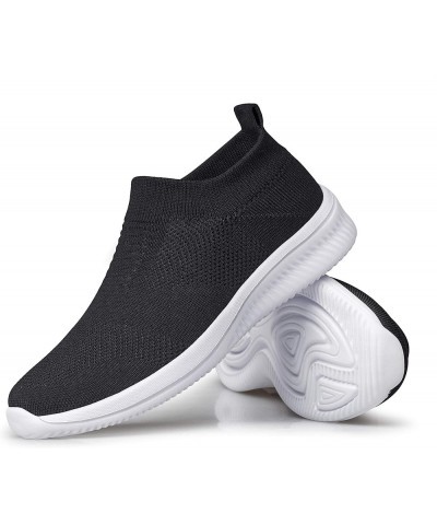 Walking Shoes Women Sock Sneakers Lightweight Comfy Breathable Casual Pull-on Daily Shoes Zapatillas de Mujer Black White $11...