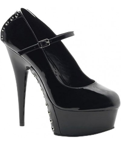 High Heels 15CM Fine Heeled Black Patent Leather Model Stage Fish Mouth Single Shoes-Black||44 37 Black $33.45 Pumps