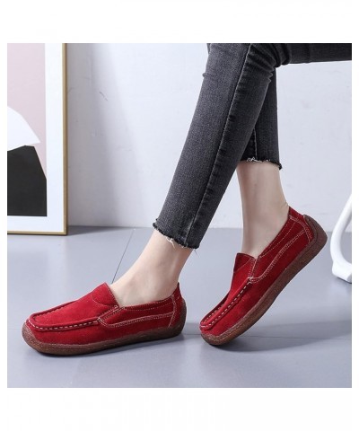 Slip Shoes Round Flat Women Comfortable On Breathable Color Solid Casual Single Toe Women's Casual Shoes Casual Womens Shoes ...