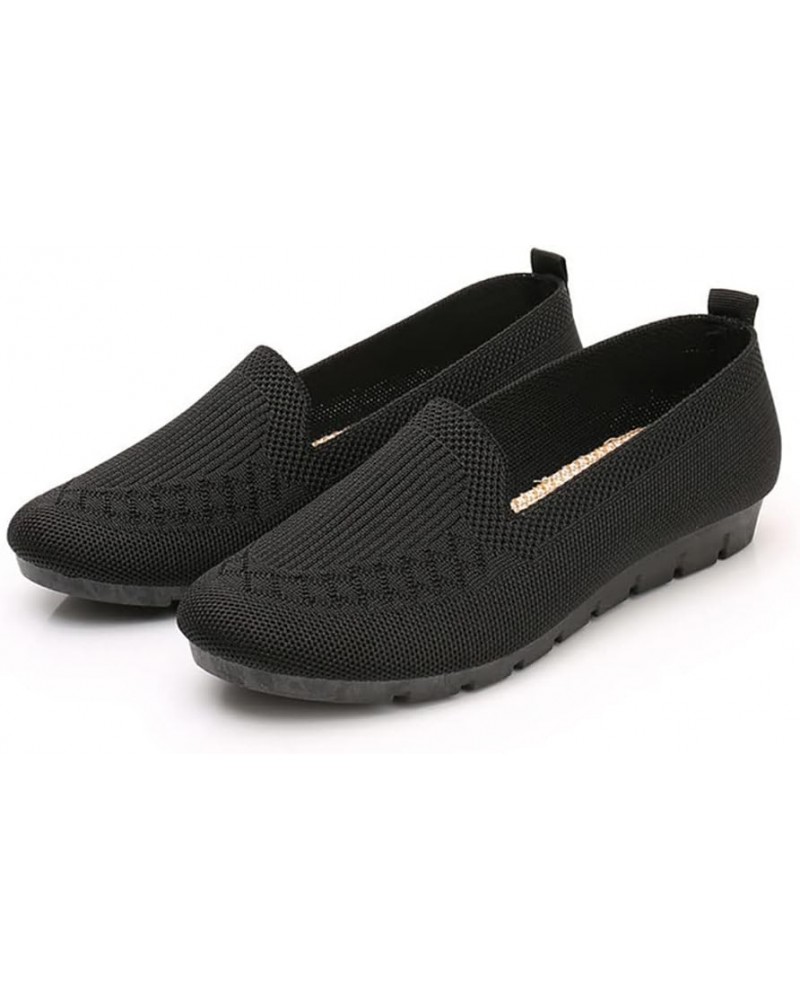 2022 Casual Shoes Women's Mesh Breathable Slip on Flat Shoes Ladies Loafers - Women's Slip Elastic Knit Work Sneakers (Purple...