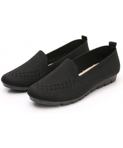 2022 Casual Shoes Women's Mesh Breathable Slip on Flat Shoes Ladies Loafers - Women's Slip Elastic Knit Work Sneakers (Purple...