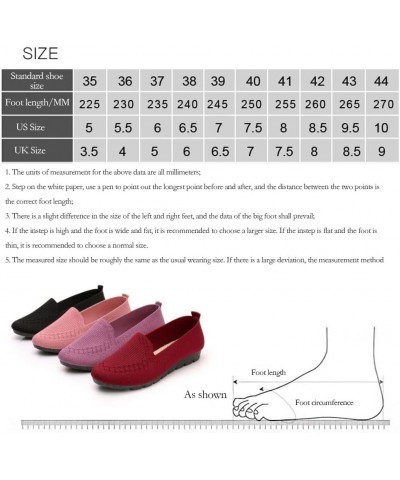 2022 Casual Shoes Women's Mesh Breathable Slip on Flat Shoes Ladies Loafers - Women's Slip Elastic Knit Work Sneakers (Purple...