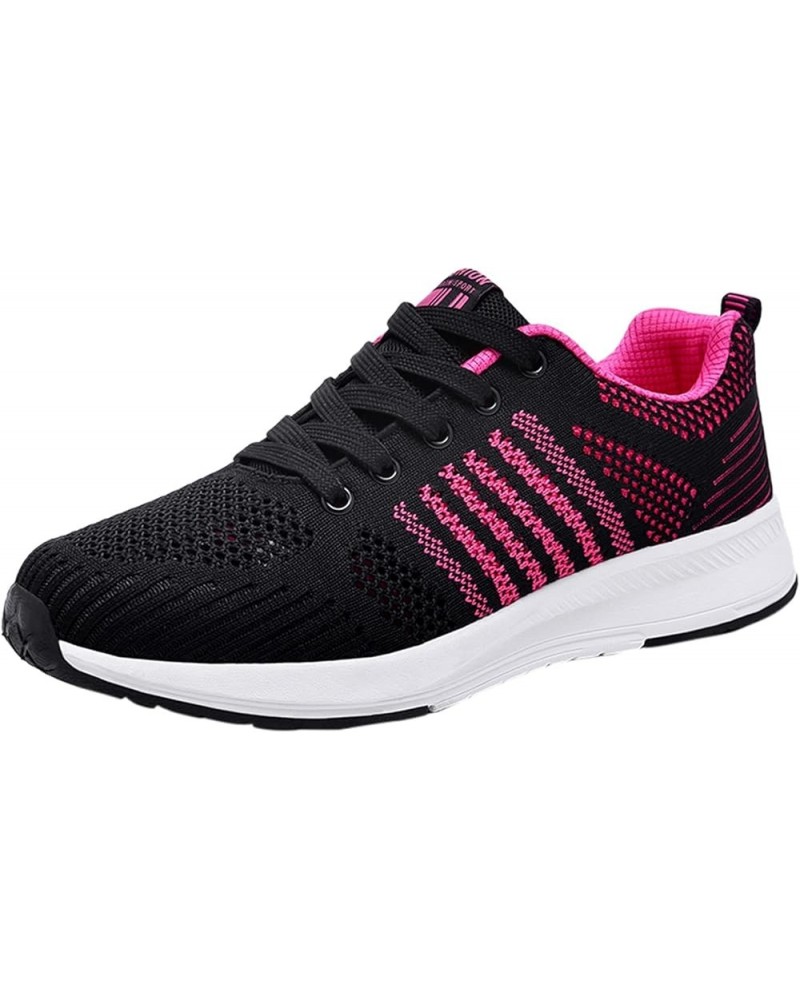 Women Arch Support Walking Shoes Women Shoes Shoes Fashion Outdoor Lace Up Breathable Sports Mesh Runing Women's (Hot Pink, 8...