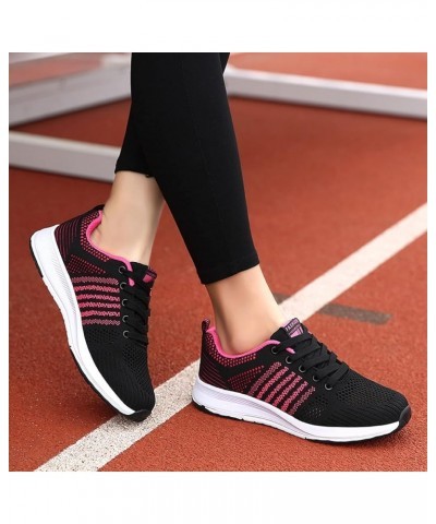 Women Arch Support Walking Shoes Women Shoes Shoes Fashion Outdoor Lace Up Breathable Sports Mesh Runing Women's (Hot Pink, 8...