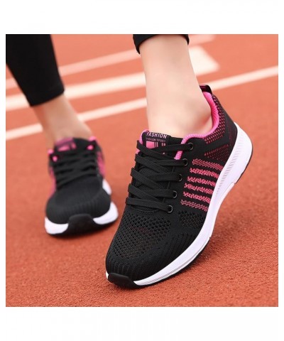 Women Arch Support Walking Shoes Women Shoes Shoes Fashion Outdoor Lace Up Breathable Sports Mesh Runing Women's (Hot Pink, 8...