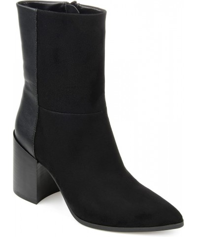 Womens Sharlie Tru Comfort Foam Inside Zip Stacked Heel Booties Black $45.60 Boots