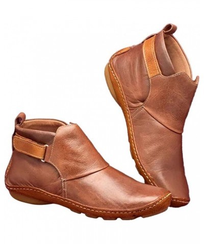 Ankle Cowboy Boots for Women Wide Width Women's Wide Width Ankle Booties Womens Leather Ankle Boots Wide Width Low Top Work B...