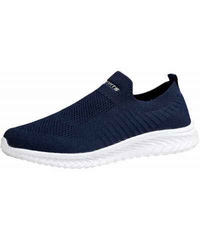 Hollow Out Shoes Christmas, Wide Width Sneakers Womens Slip on Breathe Mesh Walking Shoes Slip on Running Sneakers Dark Blue ...