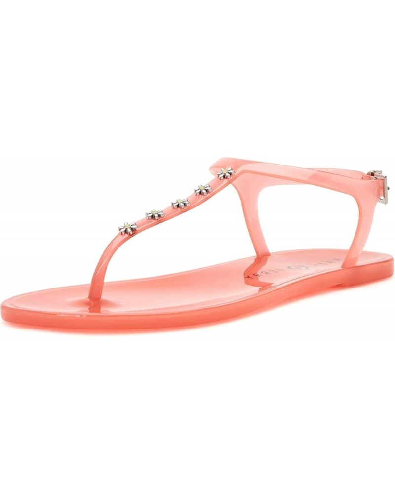 Women's The Geli-T Strap Flat Sandal Daisy/Oasis Pink $18.03 Sandals