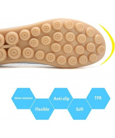 Women's Solid Flat Loafers Breathable Comfortable Hollow Out Walking Moccasins Slip On Driving Shoes 9beige $22.76 Flats