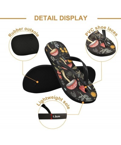 Flip Flop Sandals for Women Men Teen - Magic Mushroom Watercolor Beach Shoes Waterproof Outdoor Summer Beach Slippers 2-3 Wom...