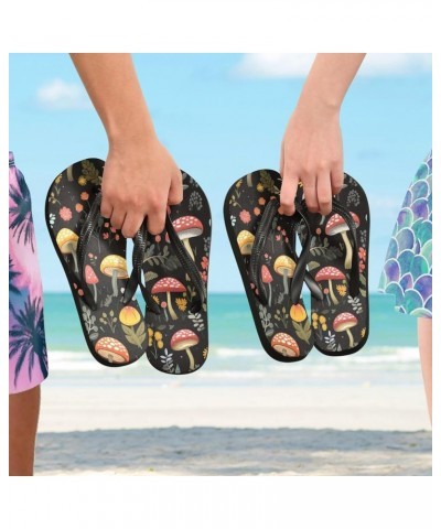 Flip Flop Sandals for Women Men Teen - Magic Mushroom Watercolor Beach Shoes Waterproof Outdoor Summer Beach Slippers 2-3 Wom...