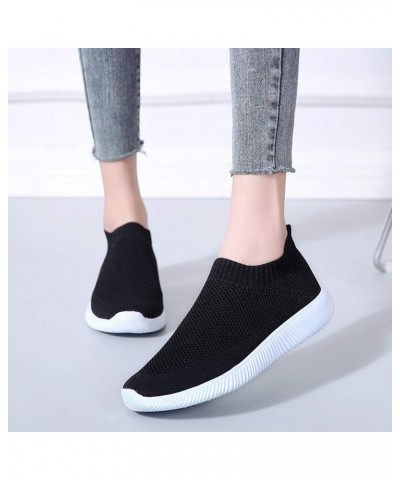 Women's Sock Shoes Lightweight Athletic Walking Shoes Breathable Mesh Comfortable Slip-on Tennis Sneakers Air Cushion Running...