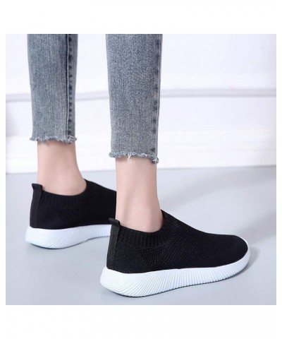 Women's Sock Shoes Lightweight Athletic Walking Shoes Breathable Mesh Comfortable Slip-on Tennis Sneakers Air Cushion Running...