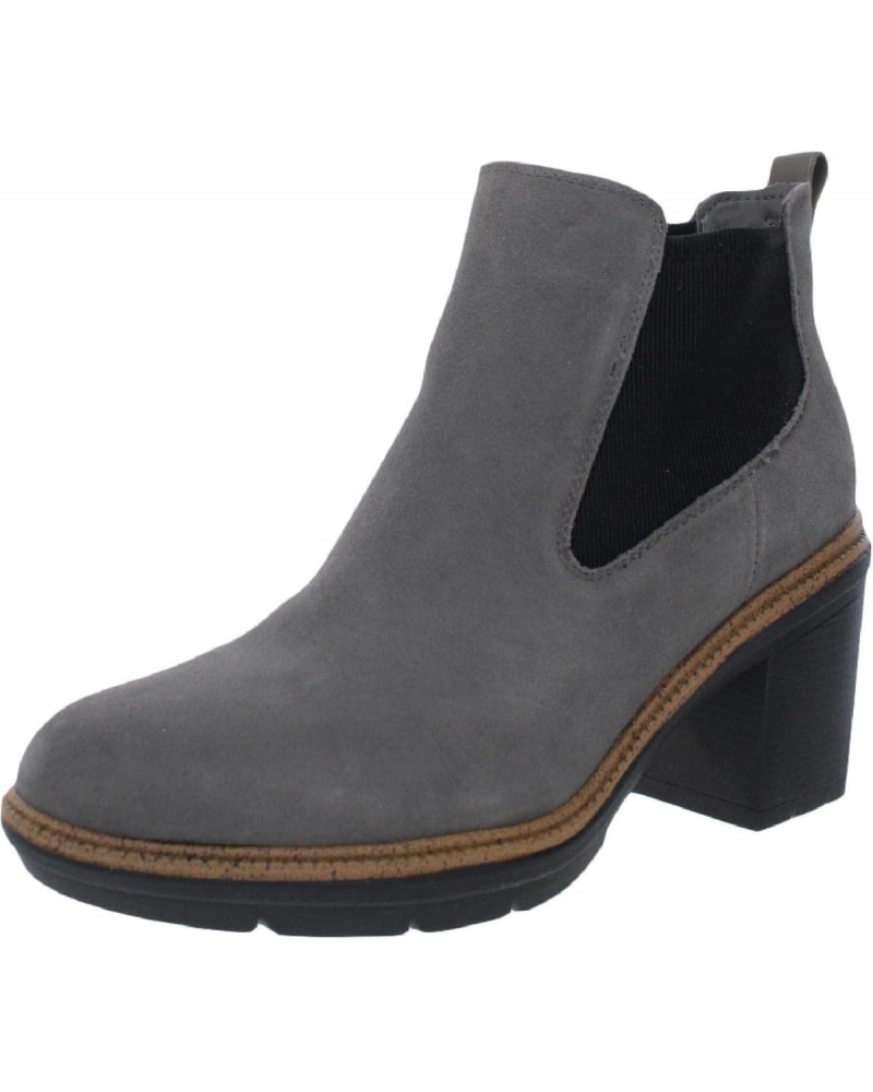 Shoes Womens First Class Suede Chelsea Boots Gray 7.5 Medium (B,M) $20.65 Boots