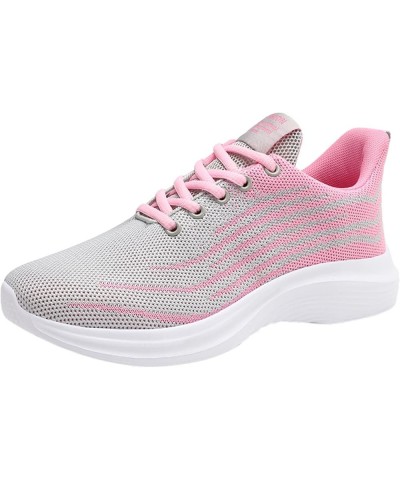 Ladies Casual Sneakers Breathable Non Slip Soft Sole Sneakers Mesh Sneakers Tennis Walking Breathable Sneakers Fashion Sneake...