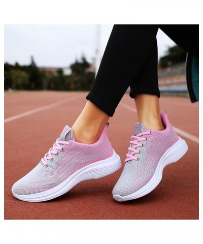 Ladies Casual Sneakers Breathable Non Slip Soft Sole Sneakers Mesh Sneakers Tennis Walking Breathable Sneakers Fashion Sneake...