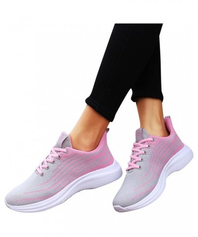 Ladies Casual Sneakers Breathable Non Slip Soft Sole Sneakers Mesh Sneakers Tennis Walking Breathable Sneakers Fashion Sneake...