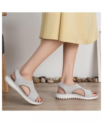 sandals Flats Women Flip Flops Size 8 Slides Black Platform Boots White Wedges Women'S Low Heeled Casual sandals Women Grey $...