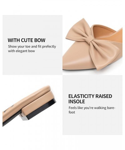 Mules for Women Flats Comfortable, Bow Pointed Toe Womens Mules, Flats Mules Shoes for Women, Cute Mule Women's Mules & Clogs...