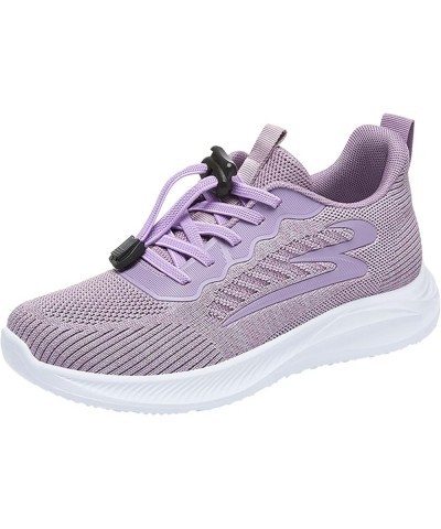 Womens Running Shoes Slip-on Walking Tennis Sneakers Lightweight Breathable Casual Mesh Workout Soft Sports Shoes 4-purple $1...