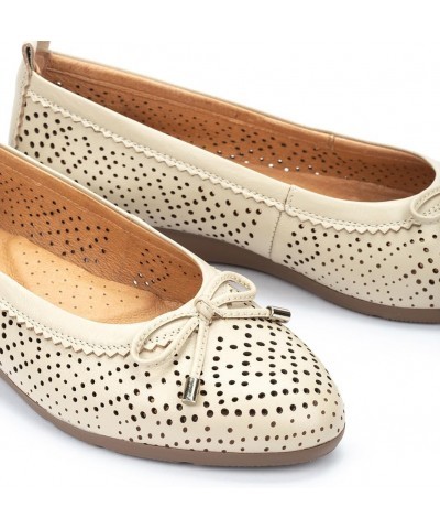 Ballerina flats Leather Aledo for Woman Marfil $67.62 Flats