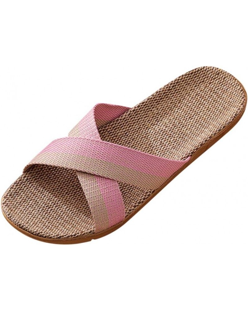 Women Flip Flops Slippers For Women Hiking Sandals Women Beach Sandals Ballet Flats Women Sandals Comfortable Platform Pink-c...