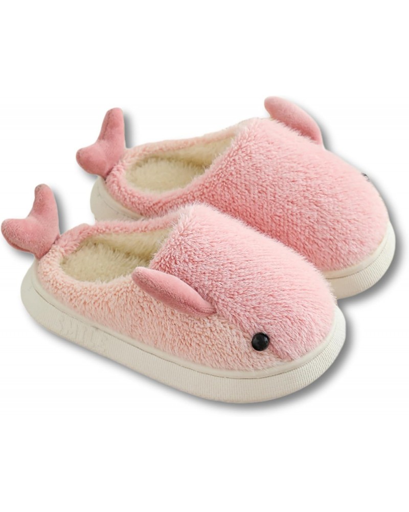 Shark Fuzzy Slippers for Women Warm Slippers Winter Slippers Home Slippers Furry Slippers Cartoon Slippers (8.5-9.5,Pink,Adul...