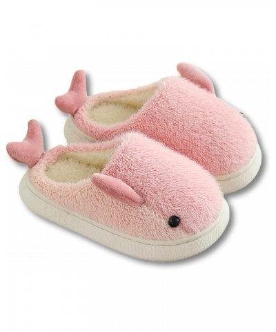 Shark Fuzzy Slippers for Women Warm Slippers Winter Slippers Home Slippers Furry Slippers Cartoon Slippers (8.5-9.5,Pink,Adul...