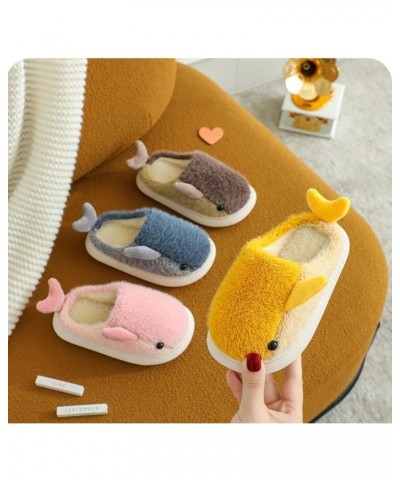 Shark Fuzzy Slippers for Women Warm Slippers Winter Slippers Home Slippers Furry Slippers Cartoon Slippers (8.5-9.5,Pink,Adul...