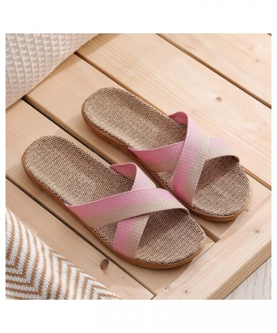 Women Flip Flops Slippers For Women Hiking Sandals Women Beach Sandals Ballet Flats Women Sandals Comfortable Platform Pink-c...