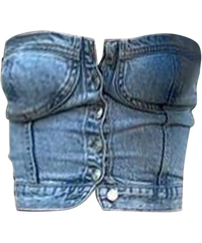 Conceal and Carry Tops Women Slim Fit Strap Style Denim Vest Top Control Shirt B-b - Women Fashion Denim Vest $14.60 Boots