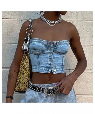 Conceal and Carry Tops Women Slim Fit Strap Style Denim Vest Top Control Shirt B-b - Women Fashion Denim Vest $14.60 Boots