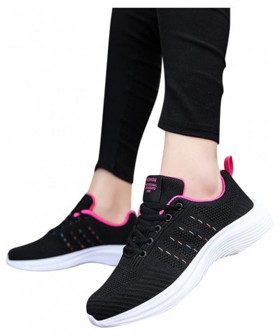 Fashion Summer Women Sneakers Multicolor Mesh Breathable Lightweight Flat Bottom Women Walking Sneakers Z 01-hot Pink $17.81 ...