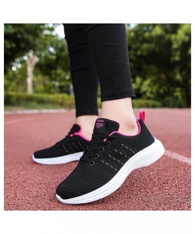 Fashion Summer Women Sneakers Multicolor Mesh Breathable Lightweight Flat Bottom Women Walking Sneakers Z 01-hot Pink $17.81 ...