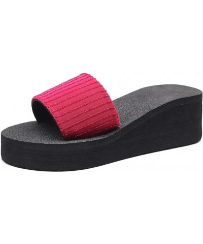 Fluffy Flip Flop Slippers For Women Slides For Womens Sandals Espadrilles For Women Sandals Women Comfortable Dr E-hot Pink $...