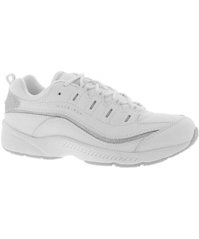 Womens Romy Leather Walking Shoes White-silver-glitter $25.44 Athletic Shoes