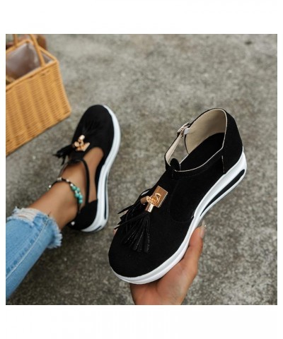 Platform Loafers Gold Wedges Size 12 Women Platform Women Loafers Wide Sandals For Women'S Heeled Sandals Chu Black-c $16.49 ...