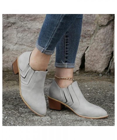 Ankle Boots Wedge Heel Women's Ankle Boots Wide Width Low Heel Low Cut Ankle Boots for Women Red Open Toe Booties for Women W...