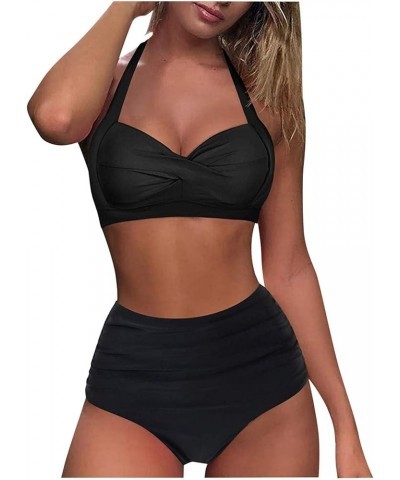 Teen Swim Suits Girls Bikini Beachwear Swimsuit Push Up Print Up Two Swimwears Womens Bathing Suit Shorts and Black-d $11.87 ...