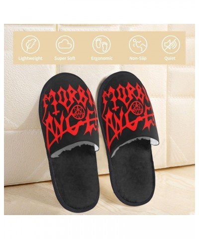 Morbid Metal Band Angel Furry Slipper For Women Men Indoor Fashion House Slippers Winter Bedroom Soft Valentine's Day Gifts L...